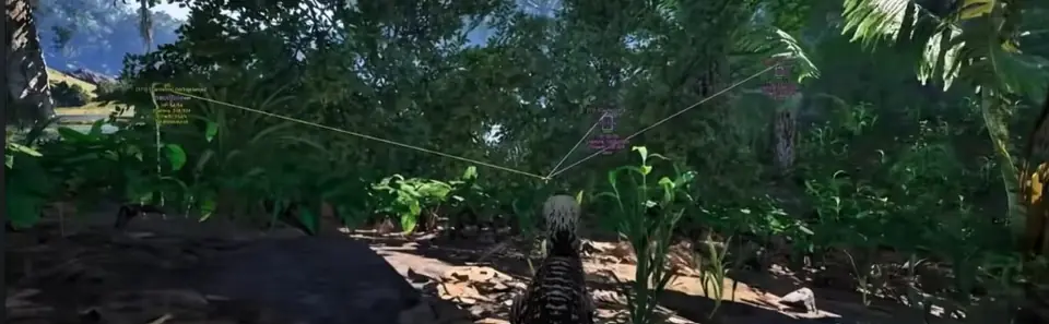 The Isle jungle ESP tracers to carnivore and herbivore players